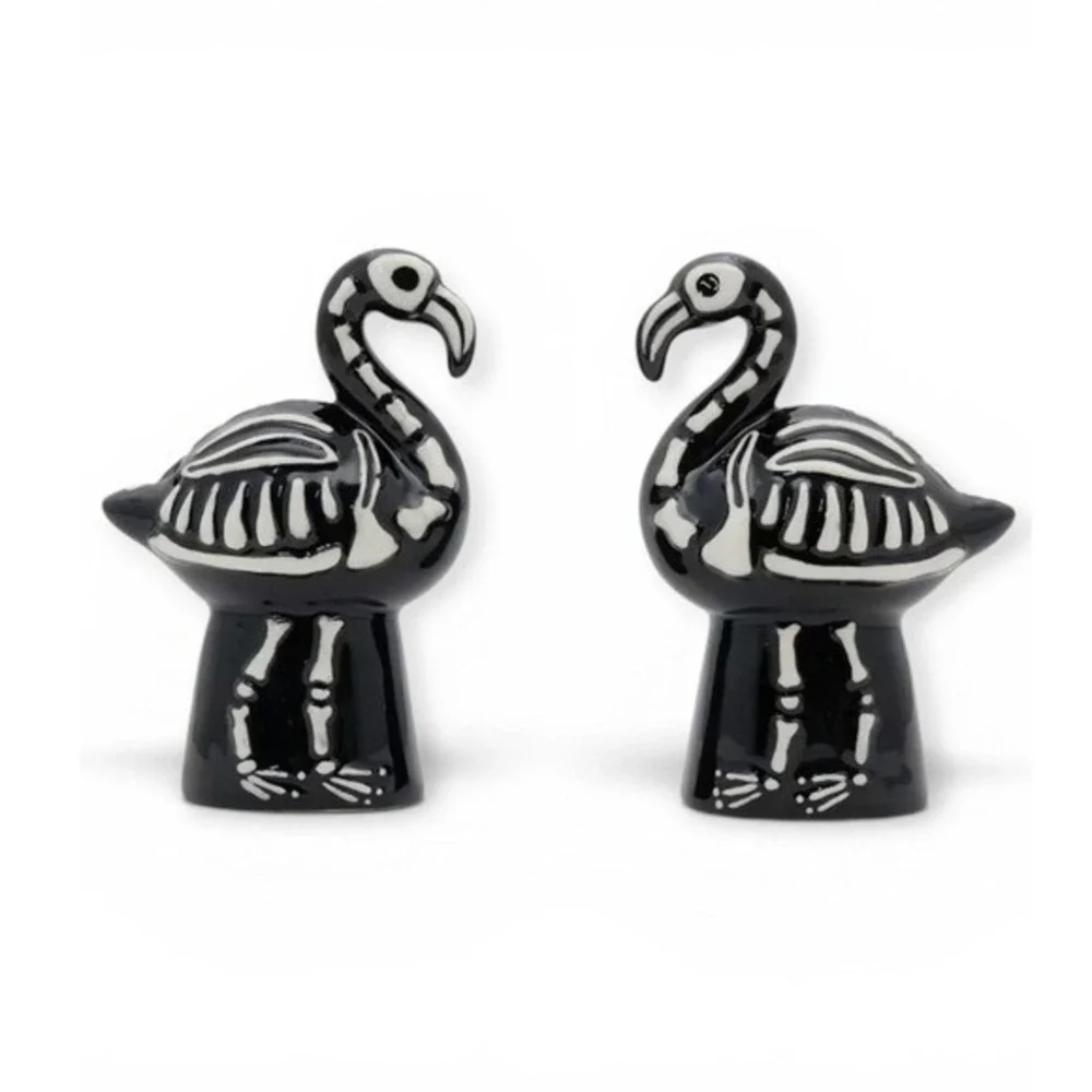 Celebrate Together Halloween Flamingo Skeleton Salt & Pepper Shaker Set